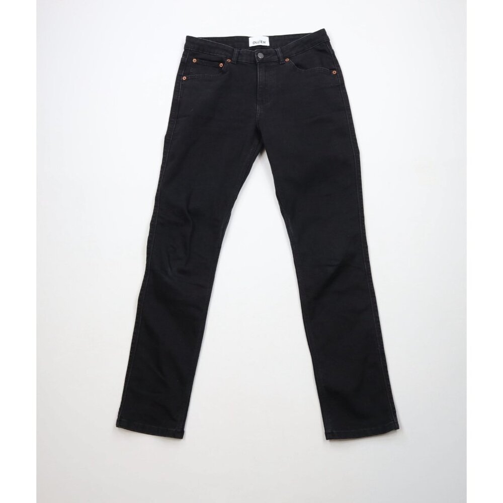 DU/ER DUER Womens Size 29 Faded Performance Denim Slim Straight Leg Jeans Black
